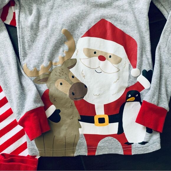 Carters Little Kid Santa's Helper Christmas PJs Snug Fit Pajamas 3-Piece Size 6y - Picture 3 of 11